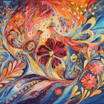 Pintura intitulada "The Flowers of Sea" por Elena Kotliarker, Obras de arte originais, Acrílico