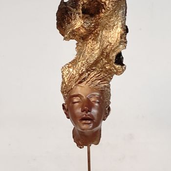 Skulptur mit dem Titel ""Midas"" von Elena Kraft, Original-Kunstwerk, Ton
