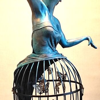 Sculpture titled ""BUTTERFLY SOUL" MI…" by Elena Kraft, Original Artwork, Clay