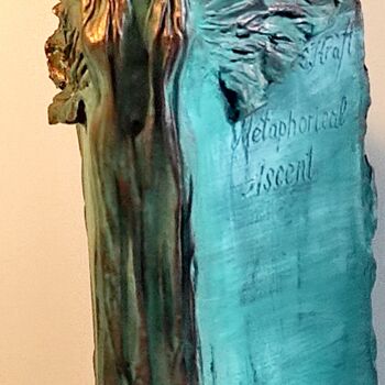 Sculpture titled ""Metaphorical Ascen…" by Elena Kraft, Original Artwork, Polymer clay