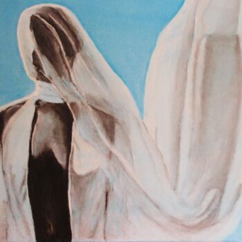 Pintura intitulada "African bride Afrik…" por Elena Nasonova, Obras de arte originais, Óleo