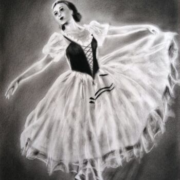 Schilderij getiteld "Ballerina" door Elena Otieva, Origineel Kunstwerk, Olie