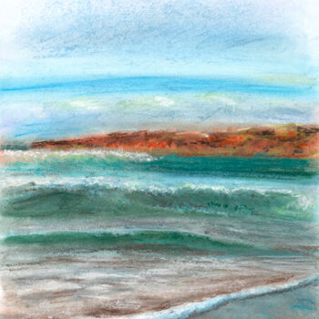 Рисунок под названием "Sea №20(Pastel)" - Elena Petrova, Подлинное произведение искусства, Пастель
