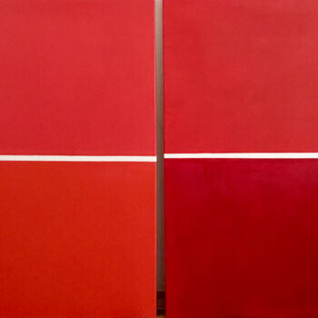 Schilderij getiteld "Shades of red" door Elena R, Origineel Kunstwerk, Acryl