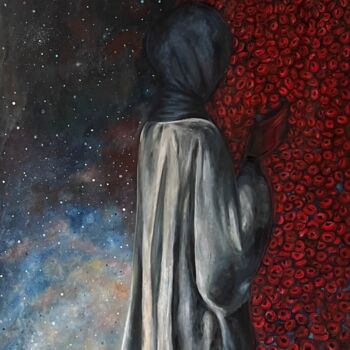 Pintura titulada "«Молящаяся»" por Elena Sagdeyeva, Obra de arte original, Oleo
