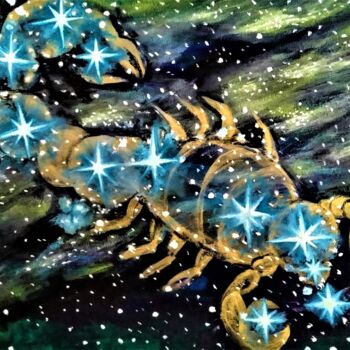 Peinture intitulée "Constellation Scorp…" par Elena Titenko (LeTi), Œuvre d'art originale, Acrylique Monté sur Châssis en bo…