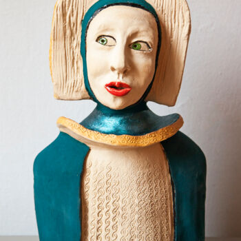 Sculpture titled "Adele" by Elena Uljancic, Original Artwork, Ceramics