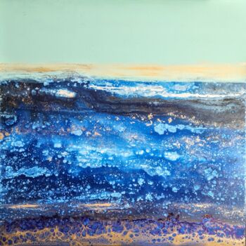 Painting titled "Ithaka" by Eleni Denart, Original Artwork, Acrylic Mounted on Wood Stretcher frame