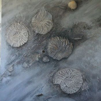 Ζωγραφική με τίτλο "Fossiles" από Elfi, Αυθεντικά έργα τέχνης, Λάδι