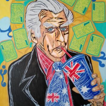 Painting titled "Bob Hawke" by Eli Tin Art, Original Artwork, Acrylic