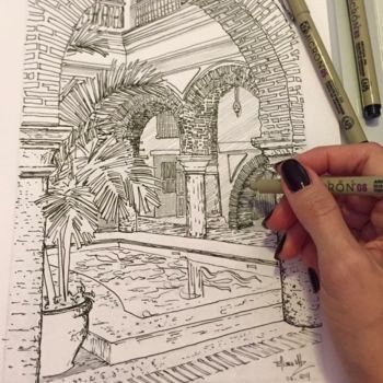 Drawing titled "The Interior of the…" by Eliana Martínez, Original Artwork