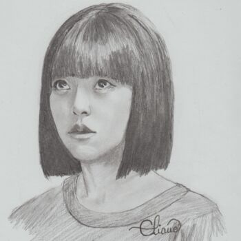 Drawing titled "Chung Su-bin - (act…" by Eliane Debard Arnould, Original Artwork, Pencil