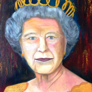 Painting titled "Her Majesty the Que…" by Eliane Ellie, Original Artwork, Oil