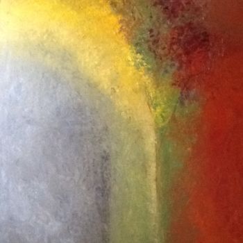 Painting titled "Lumière diffuse" by Eliane Ypersiel, Original Artwork, Oil Mounted on Wood Stretcher frame