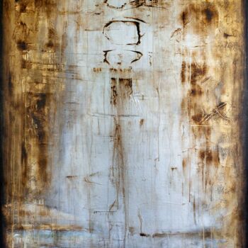 Painting titled "Time" by Elide Pizzini, Original Artwork, Acrylic Mounted on Wood Stretcher frame