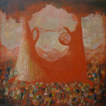Malarstwo zatytułowany „Threads” autorstwa Elinor Brodsky, Oryginalna praca, Olej