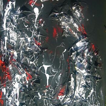 「Le rouge et le noir」というタイトルの絵画 Elisa Cookによって, オリジナルのアートワーク, オイル