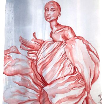 Malarstwo zatytułowany „Francine” autorstwa Elisa Walter, Oryginalna praca, Akwarela