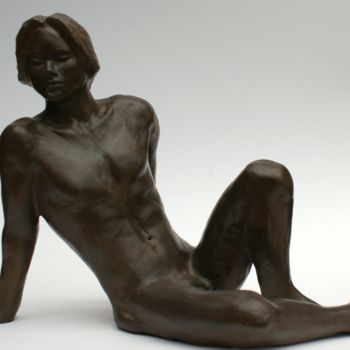 Escultura titulada "Damien" por Elisabeth Aloccio, Obra de arte original