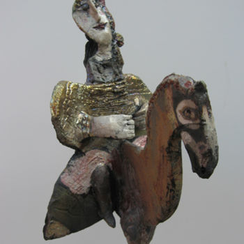 Sculpture intitulée "cavaliere fiere" par Elisabeth Brainos, Œuvre d'art originale