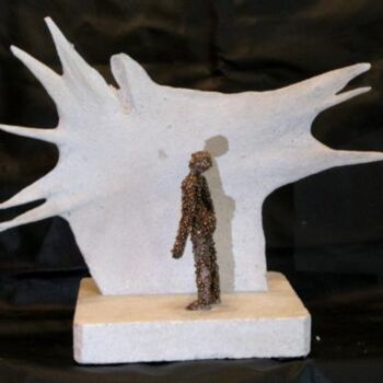 Sculpture titled ""Seul au monde II"" by Elisabeth Faucheur, Original Artwork