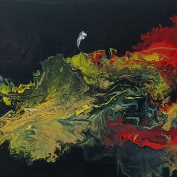 Pittura intitolato "El Fuego" da Elisabeth Gataux, Opera d'arte originale, Acrilico
