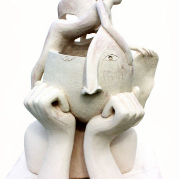 Sculpture titled "Flight Desire" by Elisaveta Sivas, Original Artwork, Clay