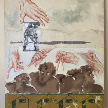 Malarstwo zatytułowany „(PS N°02) Peinture…” autorstwa Elise Cabanes, Oryginalna praca, Akryl Zamontowany na Drewniana rama…