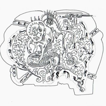 Drawing titled "Cerebral Cortex" by Elizabeth Howard, Original Artwork, Other