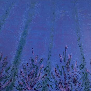 Peinture intitulée "Lavender Field" par Elke Bügler, Œuvre d'art originale, Acrylique