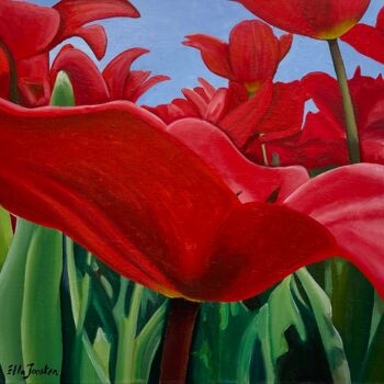 Malerei mit dem Titel "Flowering Time Two" von Ella Joosten, Original-Kunstwerk, Acryl