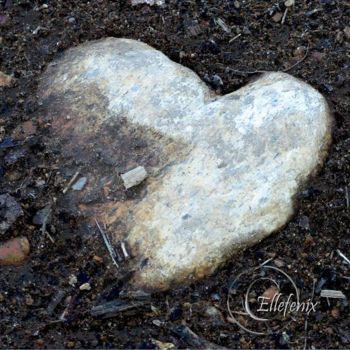 Peinture intitulée "coeur-de-pierre-art…" par Ellefenix, Œuvre d'art originale