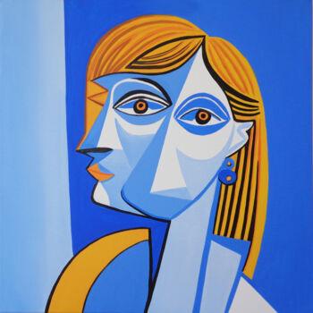Pittura intitolato "Portrait of a woman" da Elli Popa, Opera d'arte originale, Acrilico