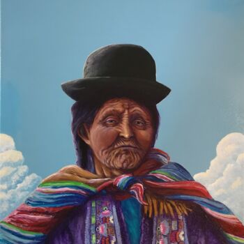Malerei mit dem Titel "Cholita" von Eloprgn, Original-Kunstwerk, Acryl