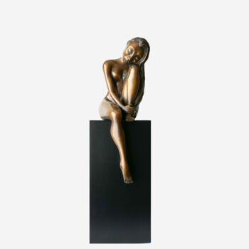 Sculpture intitulée "La Melancolía" par Elsa Muñoz, Œuvre d'art originale, Bronze