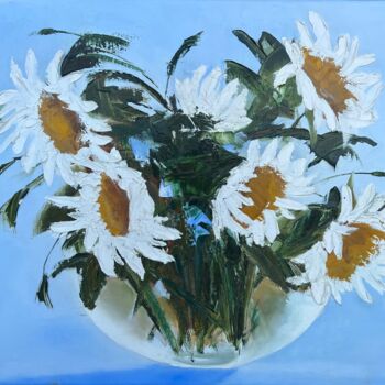 "Summer bouquet of d…" başlıklı Tablo Elvira Gord tarafından, Orijinal sanat, Petrol Ahşap Sedye çerçevesi üzerine monte edi…