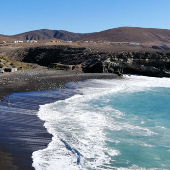 Photography titled "Black volcanic sand…" by Emaga Travels By Emaga Art, Original Artwork, Digital Photography