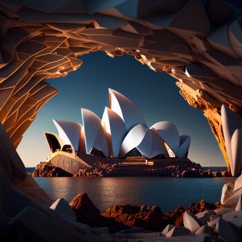 제목이 "Sydney Opera House.…"인 디지털 아트 Emaga Travels ✈️ By Emaga.Art 🎨로, 원작, AI 생성 이미지