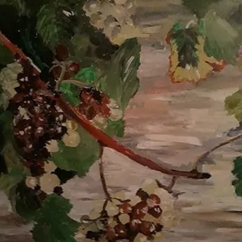 Painting titled "Raisins 2" by Oeilme, Original Artwork, Oil