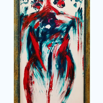 Painting titled "Her" by Emela Brace (Nomolos), Original Artwork, Acrylic Mounted on Wood Stretcher frame