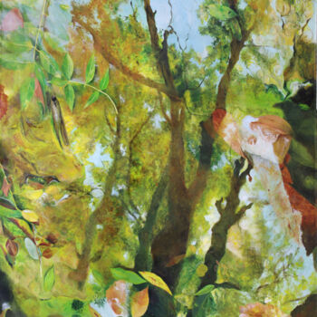「Miroir d'automne 1」というタイトルの絵画 Émeline Garetによって, オリジナルのアートワーク, アクリル