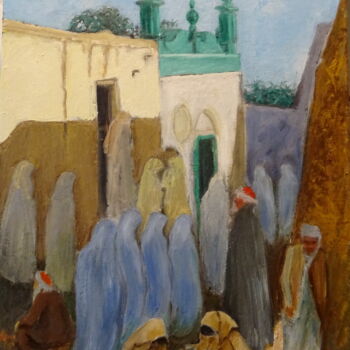 Pittura intitolato ""Sud Marocain"" da Emile Paya, Opera d'arte originale, Olio