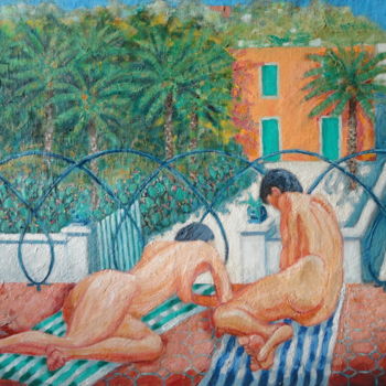 제목이 ""Méditerrenée""인 미술작품 Emile Paya로, 원작, 기름