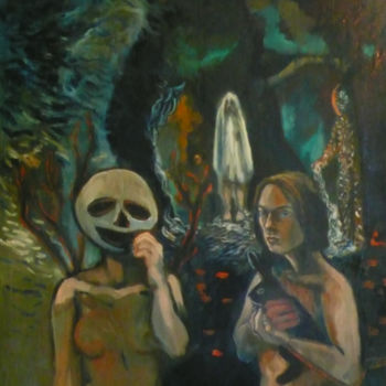 Painting titled "la grande dévoreuse" by Emilie Lagarde, Original Artwork