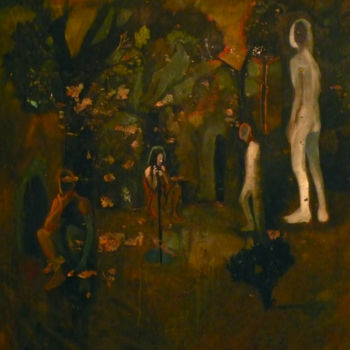 Peinture intitulée "Le rouge-gorge sait" par Emilie Lagarde, Œuvre d'art originale