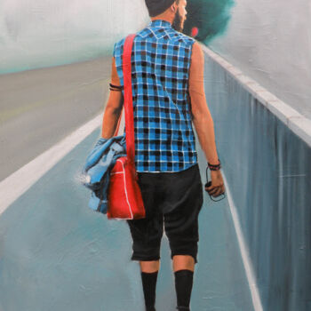 "Bleu Brouillard" başlıklı Tablo Emilie Pannier tarafından, Orijinal sanat, Petrol