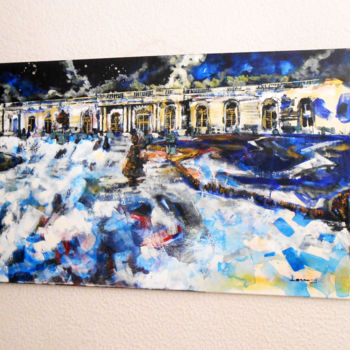 Painting titled "L'orangerie à Versa…" by Lorenz, Original Artwork, Acrylic Mounted on Wood Stretcher frame