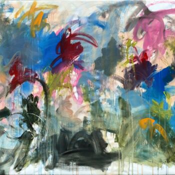 Pittura intitolato "Abstract landscape" da Emily Starck, Opera d'arte originale, Acrilico Montato su Telaio per barella in l…