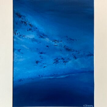 Painting titled "Lost in the blue N°2" by Emmanuelle Biscara, Original Artwork, Acrylic