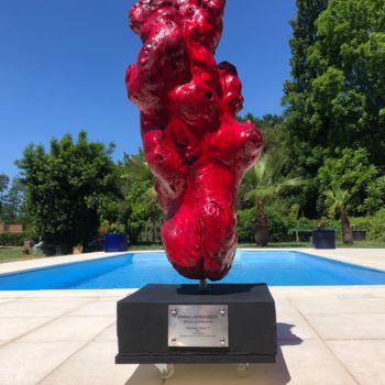 Rzeźba zatytułowany „Naufragé rouge 2” autorstwa Emma Lapassouze, Oryginalna praca, Drewno